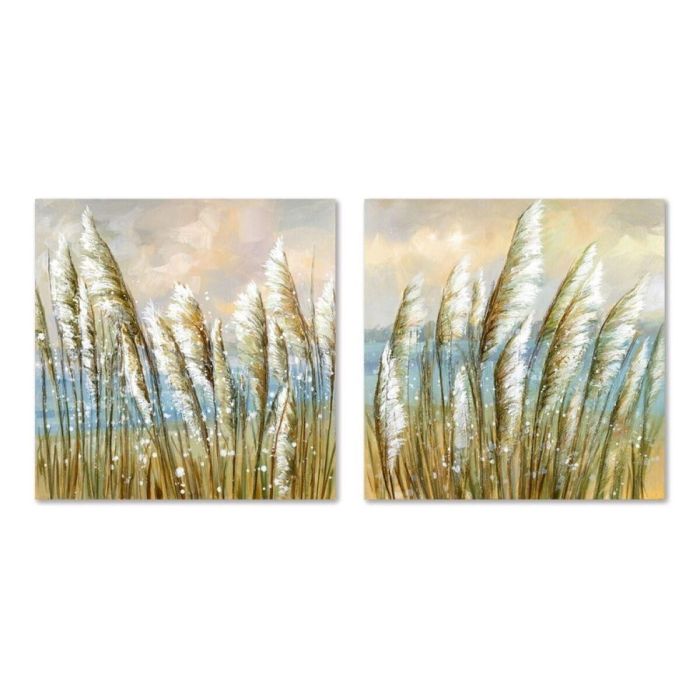 Cuadro Mediterraneo DKD Home Decor Azul Dorado 3 x 80 x 80 cm (2 Unidades) Cuadro Mediterraneo DKD Home Decor Azul Dorado 3 x 80 x 80 cm (2 Unidades)