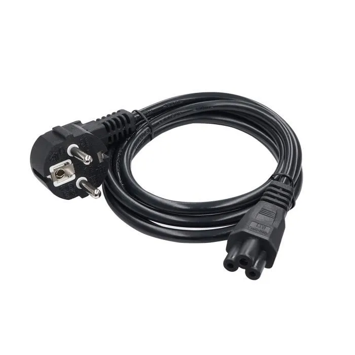 Lineaire EC217C Cable de Alimentación 2 Polos + Tierra Trébol 1.80m para PC y Laptops 220V/10A 2