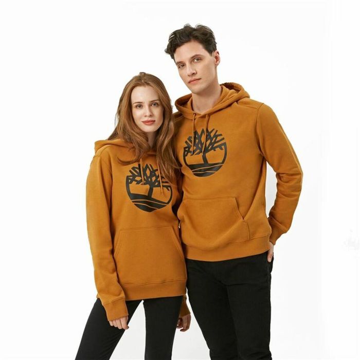 Sudadera con Capucha Hombre Timberland Kenn Tree Logo Naranja Oscuro
