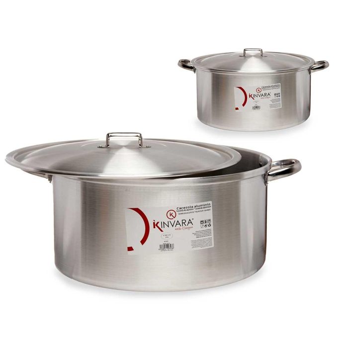 Cacerola de Aluminio Kinvara 40 cm 25 L - Apta Gas, Horno y Lavavajillas (3 Unidades) Cacerola de Aluminio Kinvara 40 cm 25 L - Apta Gas, Horno y Lavavajillas (3 Unidades)