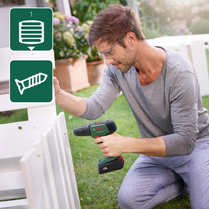 Bosch UniversalDrill 18 Taladro-atornillador a batería Caja 2 baterías 1,5Ah 4