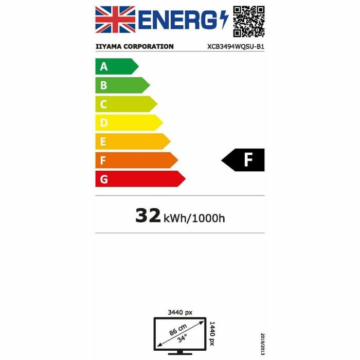 Monitor Iiyama XCB3494WQSU-B1 34" UltraWide Quad HD 12 Monitor Iiyama XCB3494WQSU-B1 34" UltraWide Quad HD 12