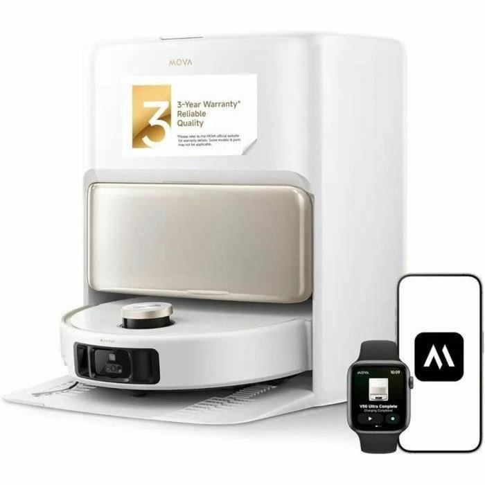 Robot aspirador ultracompleto MOVA V50 - Potencia de 24.000 Pa - Limpieza térmica de suelos con sistema DuoSolution 55 Robot aspirador ultracompleto MOVA V50 - Potencia de 24.000 Pa - Limpieza térmica de suelos con sistema DuoSolution 55