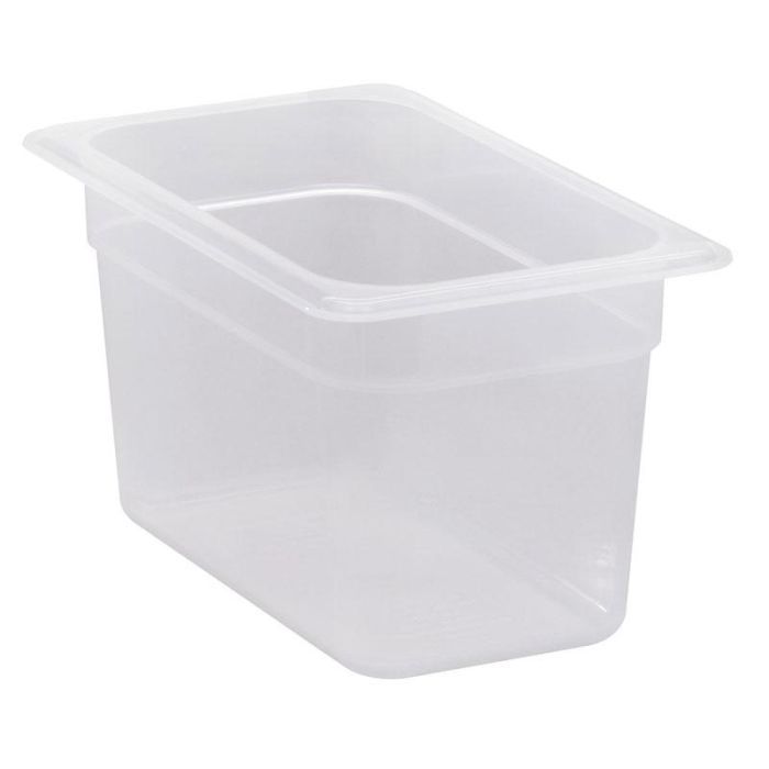 CAMBRO - 46PP-190 - Recipiente GN 1/4 3,7 L - 16,2 x 26,5 x 15 cm - Blanco translúcido - Venta 1 unidad.