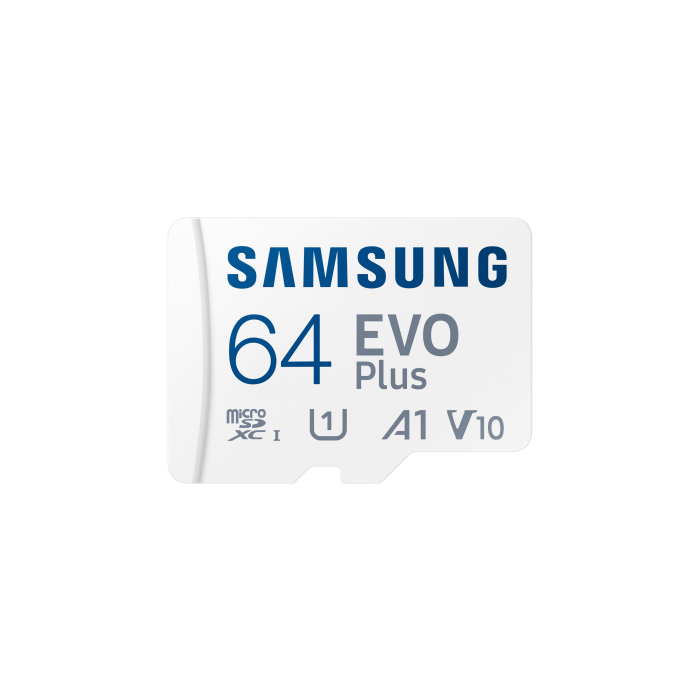 Samsung MB-MC64SA/EU Tarjeta Memoria microSD EVO Plus 2023 64GB 160MB/s Clase 10 U3 V30 A2 con Adaptador SD