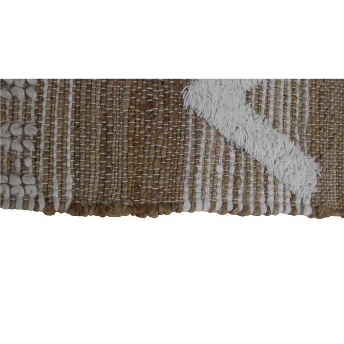 Alfombra Boho DKD Home Decor Marron Blanco 200 x 1 x 140 cm 4 Alfombra Boho DKD Home Decor Marron Blanco 200 x 1 x 140 cm 4