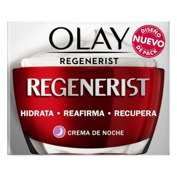 Olay REGENERIST 3 AREAS Crema Noche Antiedad Intensiva Hidratante y Reafirmante Antiarrugas con Vitamina B3 y Aminopéptidos 50 ml