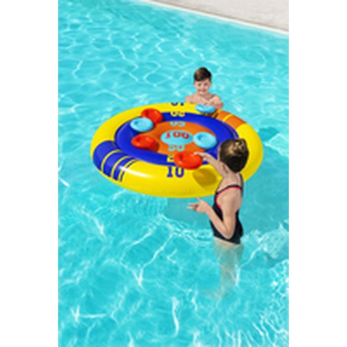 Bestway Juego Flotante Lanza Hinchable Discos D140 cm +3 Años Piscina 52566 3