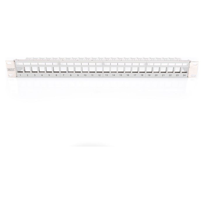 Digitus Panel de Conexiones Modular 1U 24 Puertos Cat5e, Cat6, Cat6a Gris SPCC Montaje en Bastidor 1