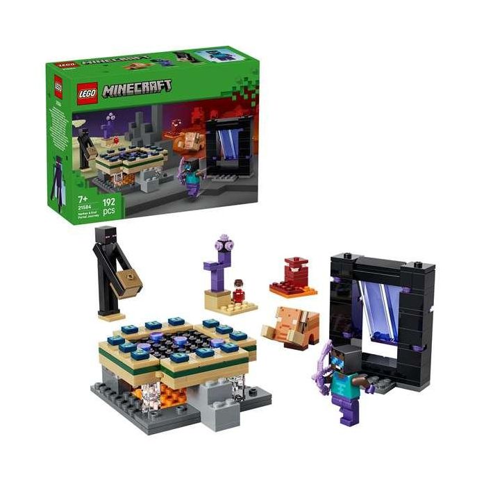 Lego Minecraft Juego de Construccion El Viaje Por El Nether y el Portal Al End Edad Minima Recomendada: 6 Años