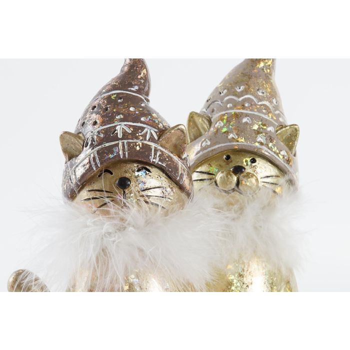 DKD Home Decor Figura de Navidad Gato Moderna Resina Dorado Blanco (2 Unidades) Surtido Aleatorio 6 x 15 x 9 cm 1 DKD Home Decor Figura de Navidad Gato Moderna Resina Dorado Blanco (2 Unidades) Surtido Aleatorio 6 x 15 x 9 cm 1