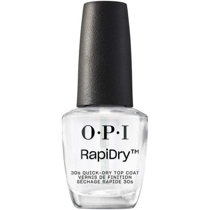 OPI RAPIDRY Top Coat Transparente para Uñas - Esmalte Secado Rápido, Brillo Intenso, Fijación Color y Protección Duradera 15 ml