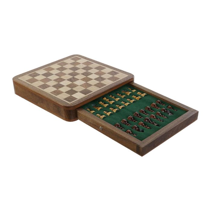 Juego Colonial DKD Home Decor Natural Marron 18 x 3 x 18 cm Set de 2 4