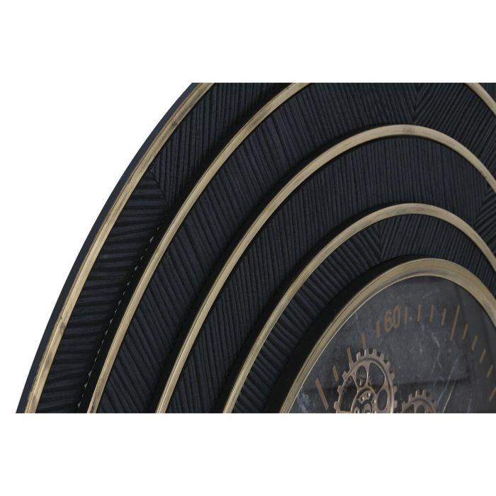 Reloj de Pared Home ESPRIT Negro Dorado Metal Cristal 108 X 8,5 X 108 cm 3 Reloj de Pared Home ESPRIT Negro Dorado Metal Cristal 108 X 8,5 X 108 cm 3