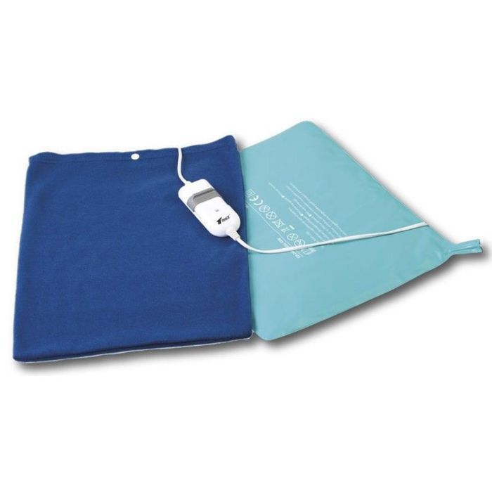 Thulos Almohadilla Térmica Eléctrica 60W para Espalda y Cuello 40x32 cm, 3 Temperaturas, Apagado Automático, Poliéster Lavable