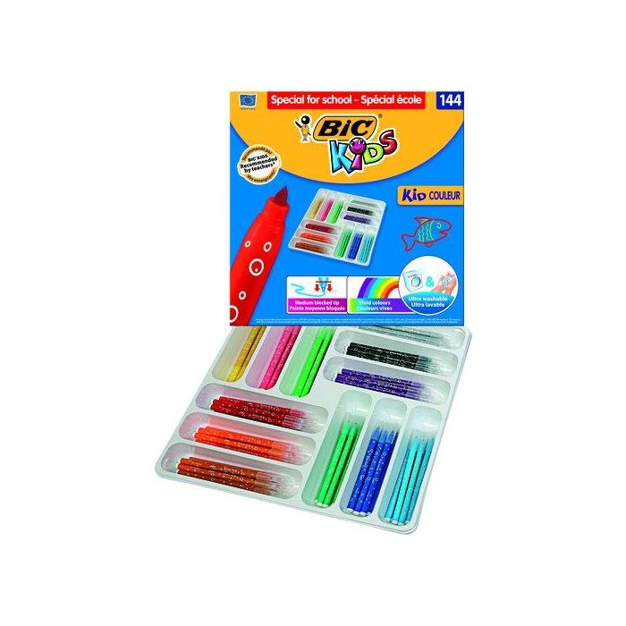 BIC Estuche 144 Rotuladores de 12 Colores Diferentes 887837