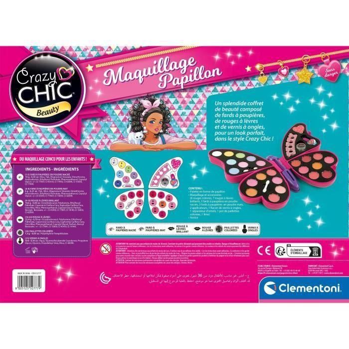 Clementoni CLE8005125527779 - Kit de Maquillaje Facial Pintacaras de Mariposa para Niños y Fiestas 2 Clementoni CLE8005125527779 - Kit de Maquillaje Facial Pintacaras de Mariposa para Niños y Fiestas 2