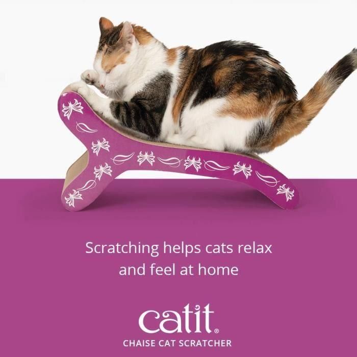 Catit Poste Rascador de Cartón Corrugado con Catnip para Gatos, Protege Muebles de Arañazos, 46x22x20 cm Violeta 3 Catit Poste Rascador de Cartón Corrugado con Catnip para Gatos, Protege Muebles de Arañazos, 46x22x20 cm Violeta 3