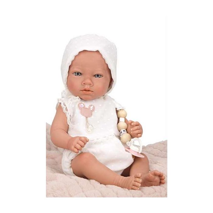 Muñecas Arias Muñeca Reborn Arias 38 cm Maitane Rosa con Manta para Niños de 3 Años, Idioma Español