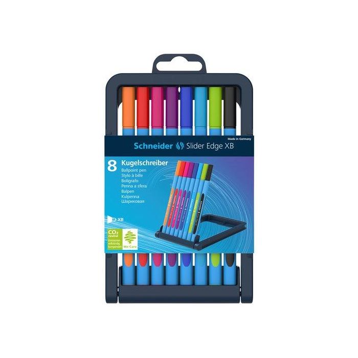 Boligrafo Schneider Slider Edge Colores Basicos Estuche Surtido De 8