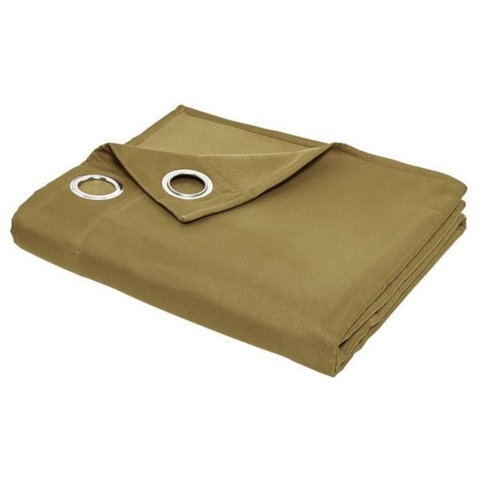 Today Cortina Aislante Térmica Essential Uni para Hogar, Eficiente Protección Frío/Calor, 140x240 cm Bronce Poliéster 1