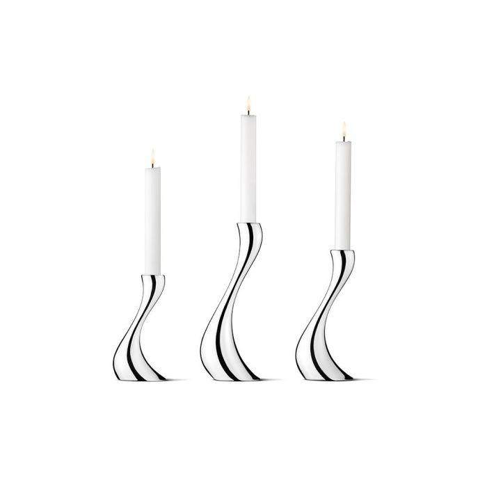 Set 3 Candelabros Georg Jensen 16-20-24 cm