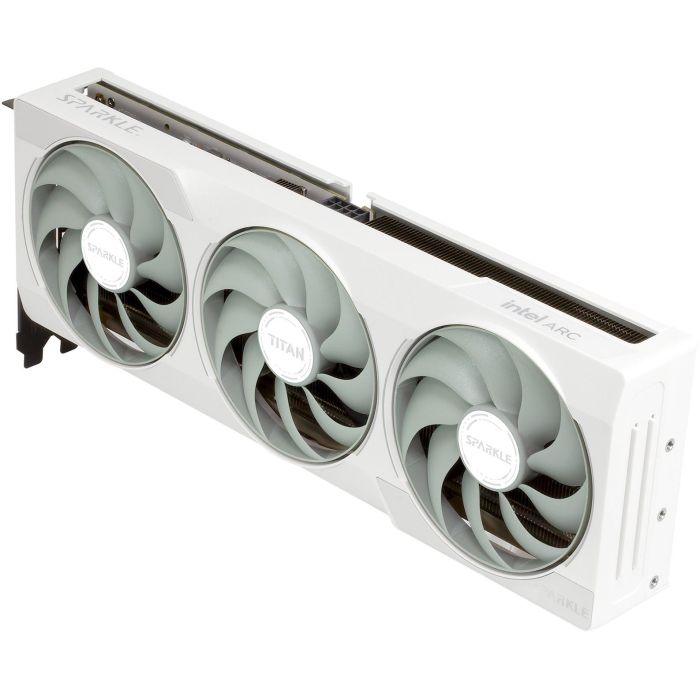 Sparkle B580 12GB GDDR6 Intel Arc Titan Luna OC white 3 ventiladores para gaming PC y trabajo 3