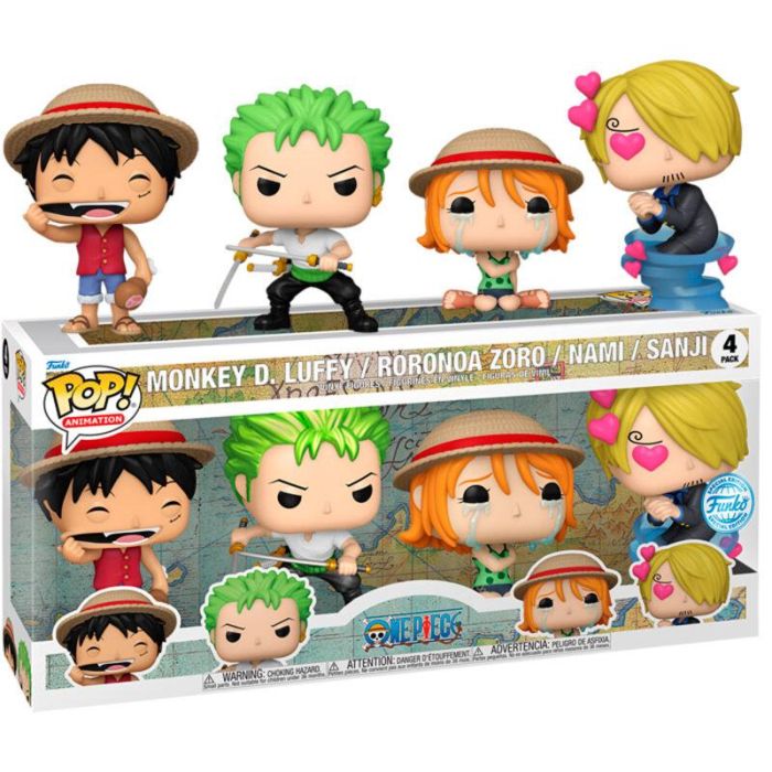 Blister 4 figuras POP One Piece Exclusive 1