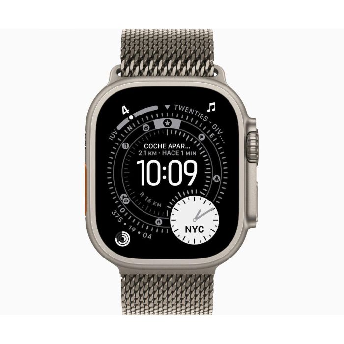 Apple Watch Ultra 3 Titanium Cellular 49mm Natur. Reloj inteligente GPS (satélite) con pantalla OLED y memoria de 64 GB, resistente al agua hasta 100 m.