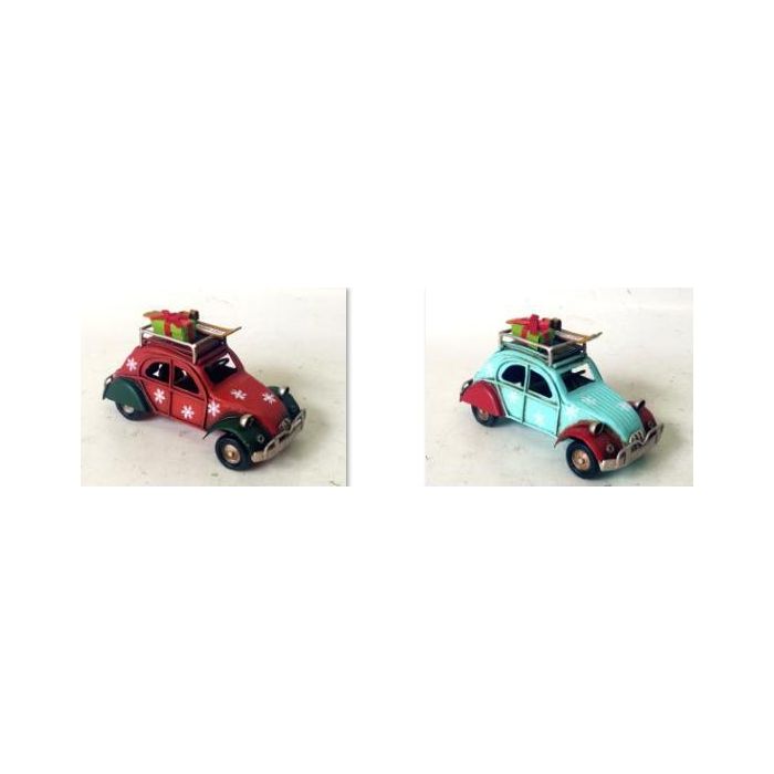 DKD Home Decor Coche Decoración Navidad Tradicional Metal Rojo Azul 5x6x11 cm (4 Unidades Surtidas) DKD Home Decor Coche Decoración Navidad Tradicional Metal Rojo Azul 5x6x11 cm (4 Unidades Surtidas)