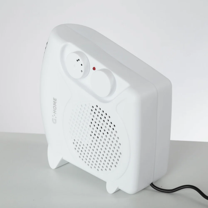 Calefactor Ventilador 500W Blanco Vertical/Horizontal Termostato Regulable 3