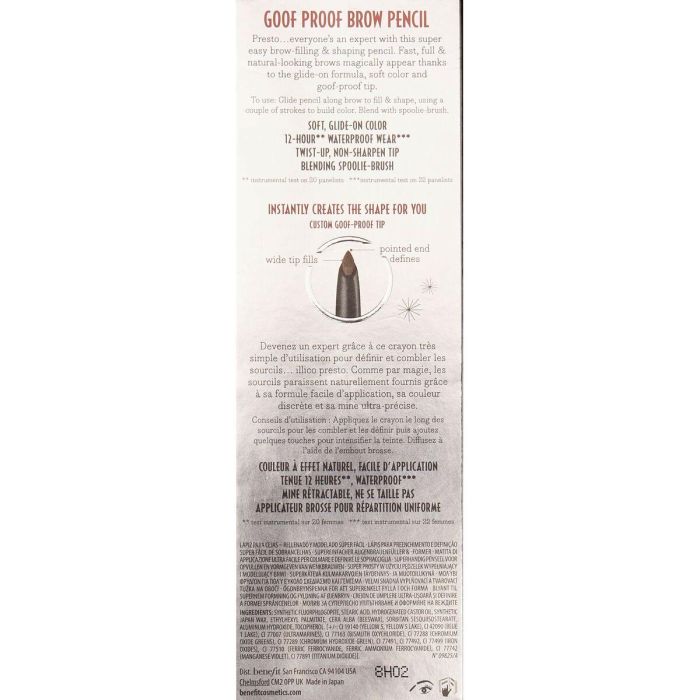 Benefit Goof Proof Brow Pencil #02-Light 0.34 gr 2 Benefit Goof Proof Brow Pencil #02-Light 0.34 gr 2