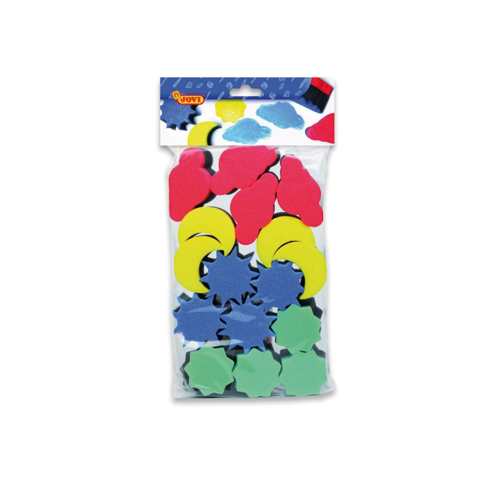 Jovi Esponjas para Manualidades, Bolsa de 16 Unidades Surtidas, Formas Diversas 1
