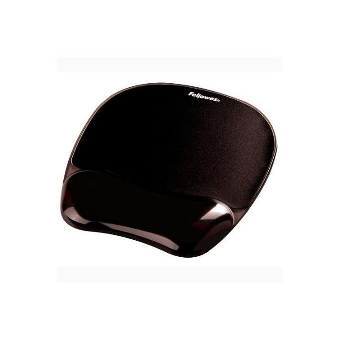 Fellowes Alfombrilla con Reposamuñecas de Gel Negra Fellowes Alfombrilla con Reposamuñecas de Gel Negra