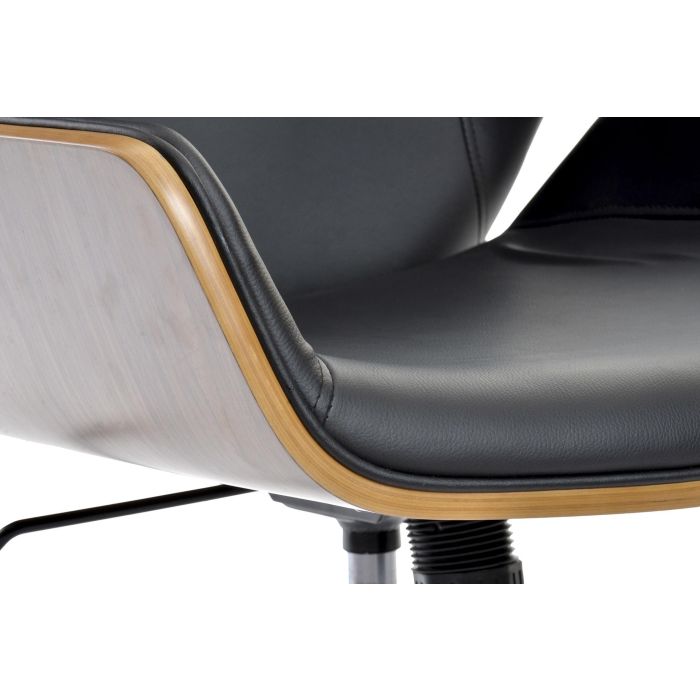 DKD Home Decor Silla Black office Moderno Negro Marron 65.5 x 118 x 60 cm 1