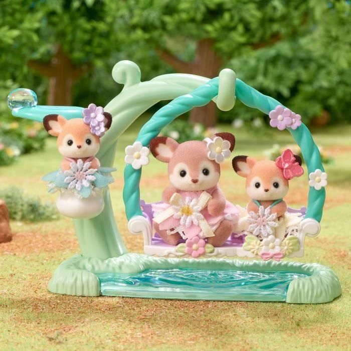 Sylvanian Families 5801 Bebés Ciervo en el Columpio - Set de Juego para Niños 4