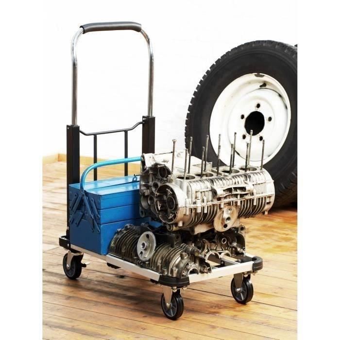 MEISTER Carro de plataforma plegable de aluminio 150kg 1 MEISTER Carro de plataforma plegable de aluminio 150kg 1