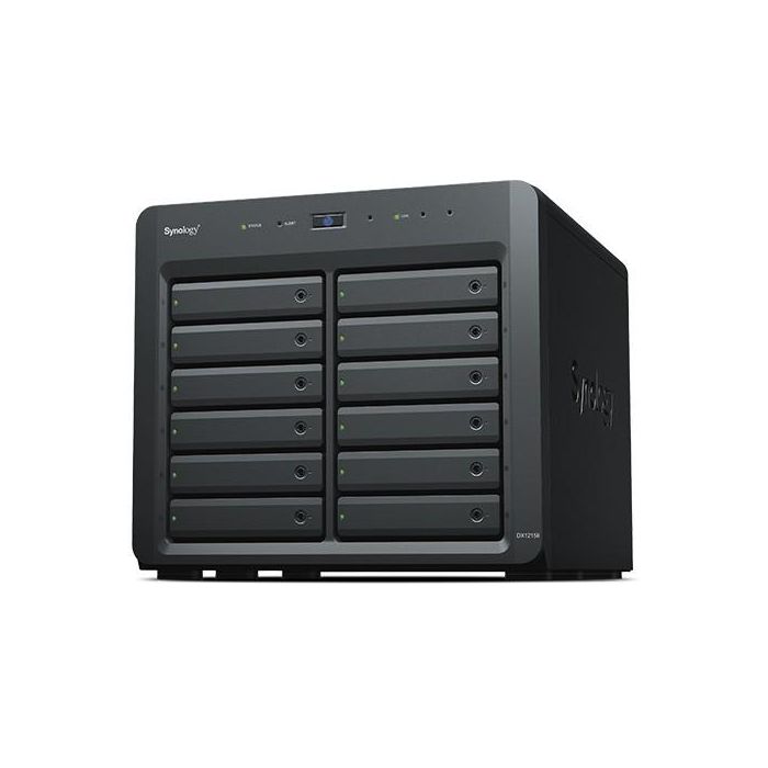 Synology DX1215II Unidad de Expansión NAS (12 Bahías) SATA, Serial ATA II, Serial ATA III, Negro