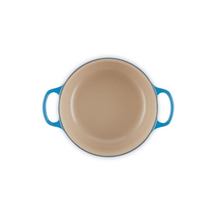 Le Creuset 21177202202430 Signature Gusseisen-Bräter mit Deckel, 20 cm, Azure 4