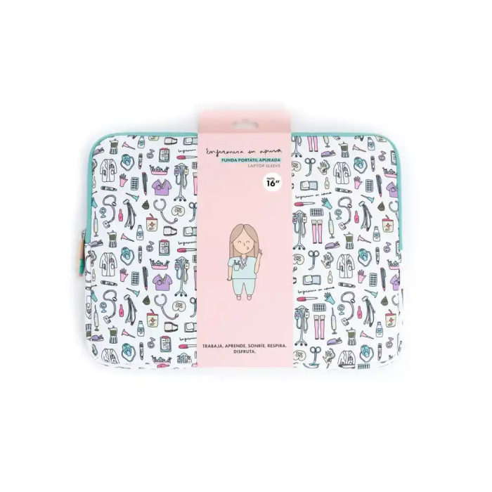 Wondee - Funda para Portátil hasta 16 Pulgadas, Diseño Temático Enfermera en Apuros, Acolchada y Ligera (226g), Universal para Diversas Marcas 3 Wondee - Funda para Portátil hasta 16 Pulgadas, Diseño Temático Enfermera en Apuros, Acolchada y Ligera (226g), Universal para Diversas Marcas 3