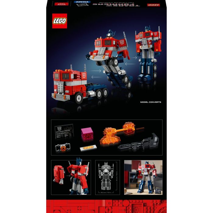 LEGO 10302 Icons Optimus Prime Transformers Modelo Detallado Robot Autobot 2 en 1 Transformable de Robot a Camión 6
