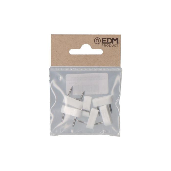 Pack 6 uds. tope armario 2 puntas 7x18mm blanco 1