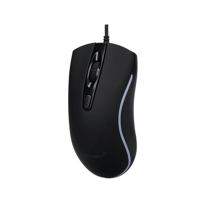 Raton Q-Connect Gaming Optico Con Cable 800-1200-1600 Dpi 4 Botones Iluminacion Led Negro 1