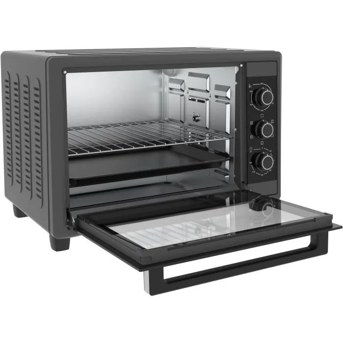 Brandt FC35MUB Mini Horno - 35 L, 1500 W, Parrilla 750 W, Asador, Multifunción con Calor Ventilador, Termostato 240°C 2
