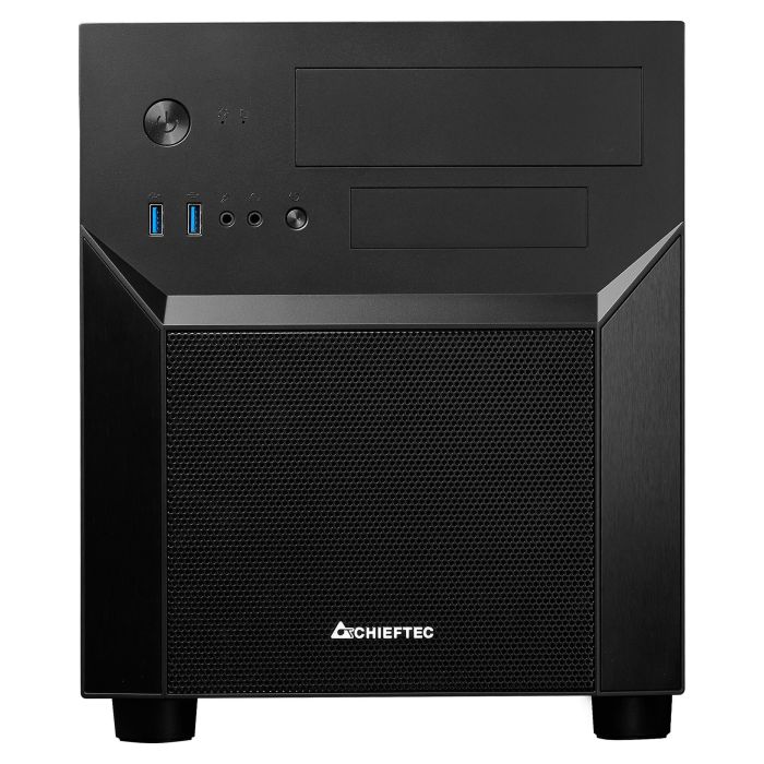 Chieftec CI-02B-OP Caja de PC Cubo Negro para micro ATX y Mini-ITX con Fuente de Alimentación 4
