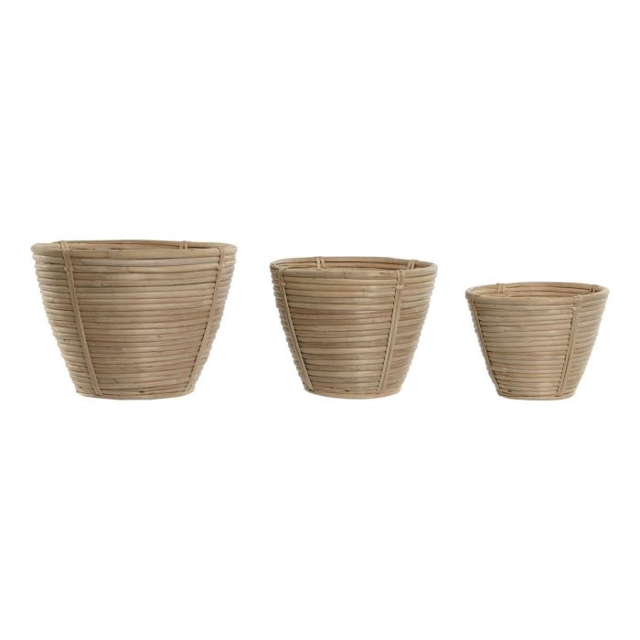 Macetero Balines DKD Home Decor Natural 25 x 20 x 25 cm Set de 3