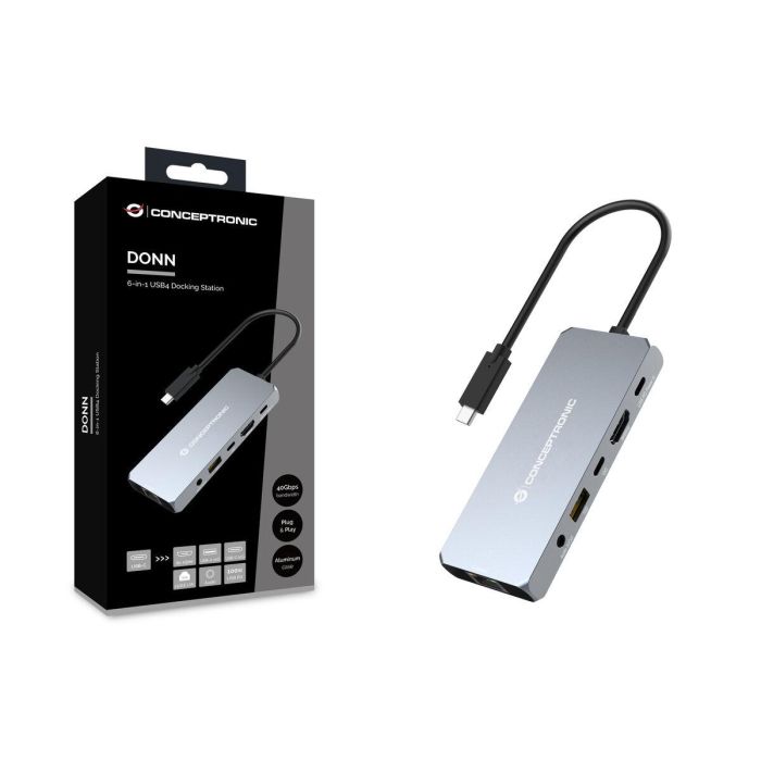 Conceptronic Docking USB-C 6in1 USB4 40Gbps 1xHDMI 8K 2xUSB-A 10Gbps 1xUSB-C 10Gbps 1xRJ45 2.5Gb 1xAudio 1xUSB-C Alimentacion 100W 1 Conceptronic Docking USB-C 6in1 USB4 40Gbps 1xHDMI 8K 2xUSB-A 10Gbps 1xUSB-C 10Gbps 1xRJ45 2.5Gb 1xAudio 1xUSB-C Alimentacion 100W 1