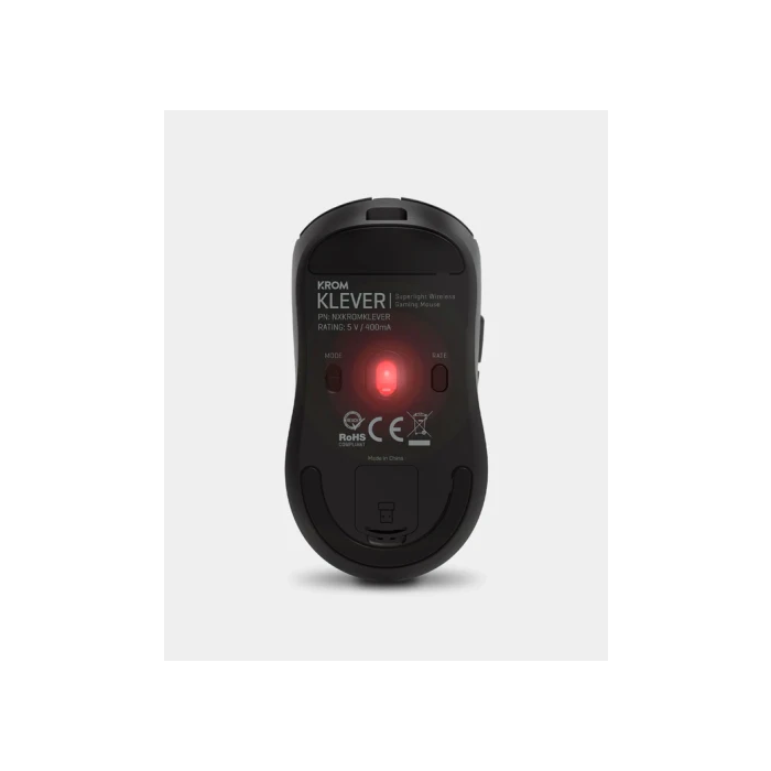 Krom Ratón Gaming Inalámbrico Klever NXKROMKLEVERBK hasta 10000 DPI Ultraligero 55g Wireless 2.4 GHz 3
