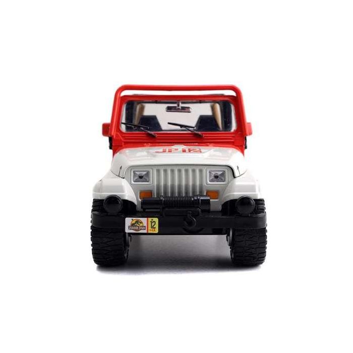 Jada Jurassic Park Jeep Wrangler Escala 1:24 Coche Metal Rueda Libre Apertura Puertas Capo Neumaticos Goma 253253005 7