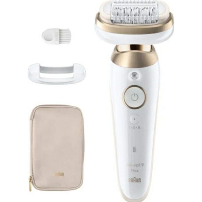 Braun Silk Epil 9-011 Depiladora con Cabezal Flexible y Tecnología Wet & Dry, 40 Pinzas MicroGrip